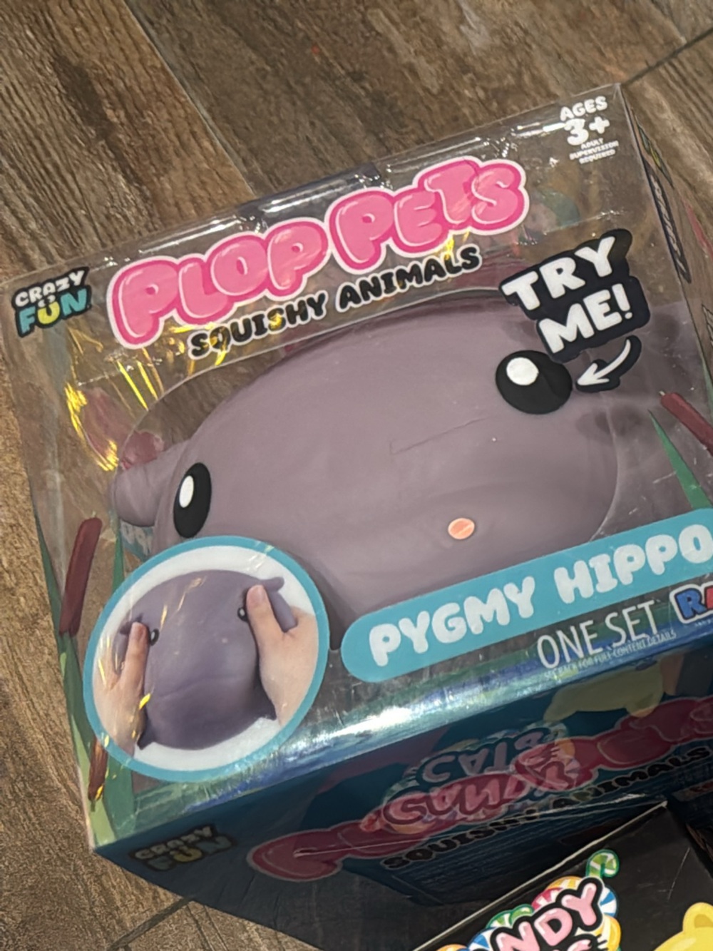 Plop Pets Pygmy Hippo Squishy Animal - Lavender